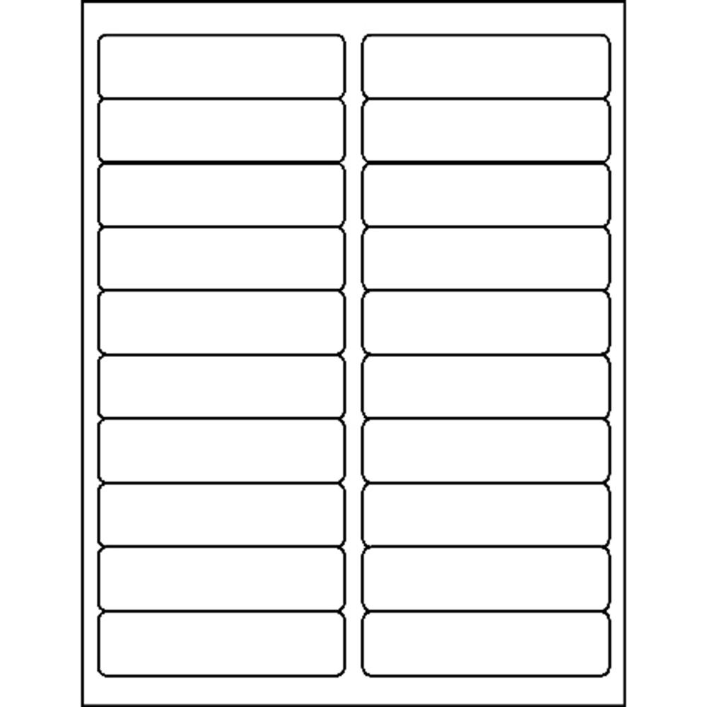 Business Source Bright White Premium-quality Address Labels - 1" Width x 4" Length - Permanent Adhesive - Rectangle - Laser, Inkjet - White - 20 / Sheet - 100 Total Sheets - 2000 / Pack. Picture 3