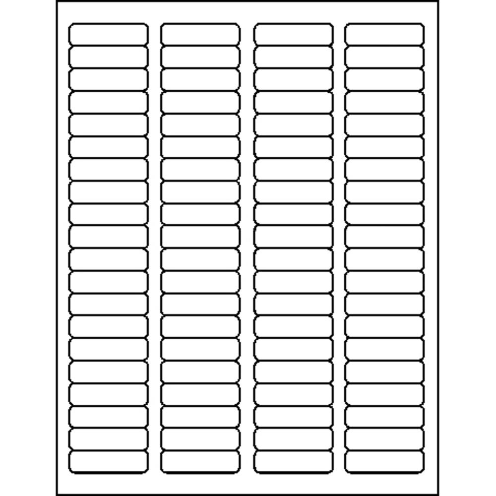 Business Source Address Laser Labels - 1/2" Width x 1 3/4" Length - Permanent Adhesive - Rectangle - Laser - White - 80 / Sheet - 100 Total Sheets - 8000 / Pack. Picture 3