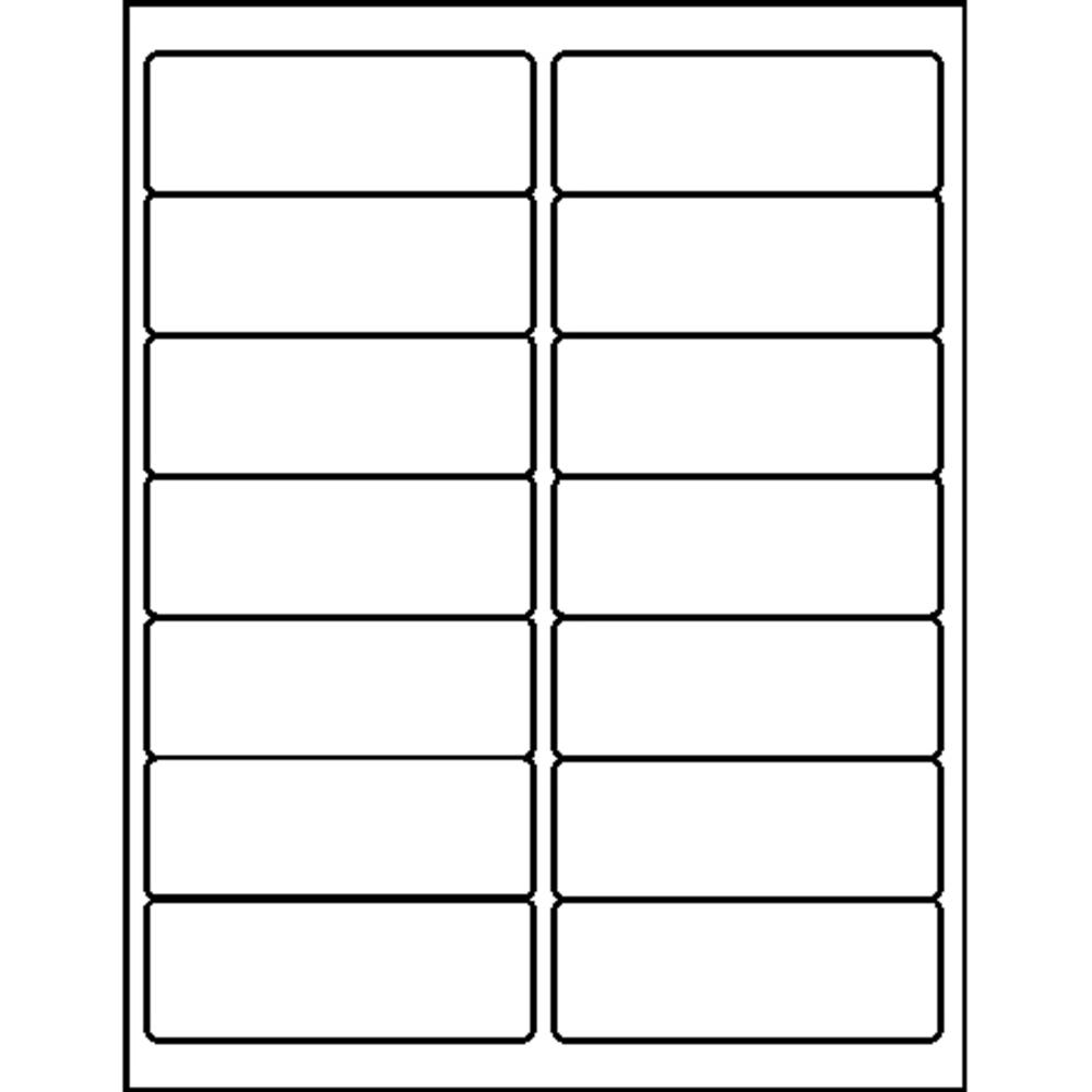 Business Source Bright White Premium-quality Address Labels - 1 1/3" Width x 4" Length - Permanent Adhesive - Rectangle - Laser, Inkjet - White - 14 / Sheet - 250 Total Sheets - 3500 / Pack. Picture 3