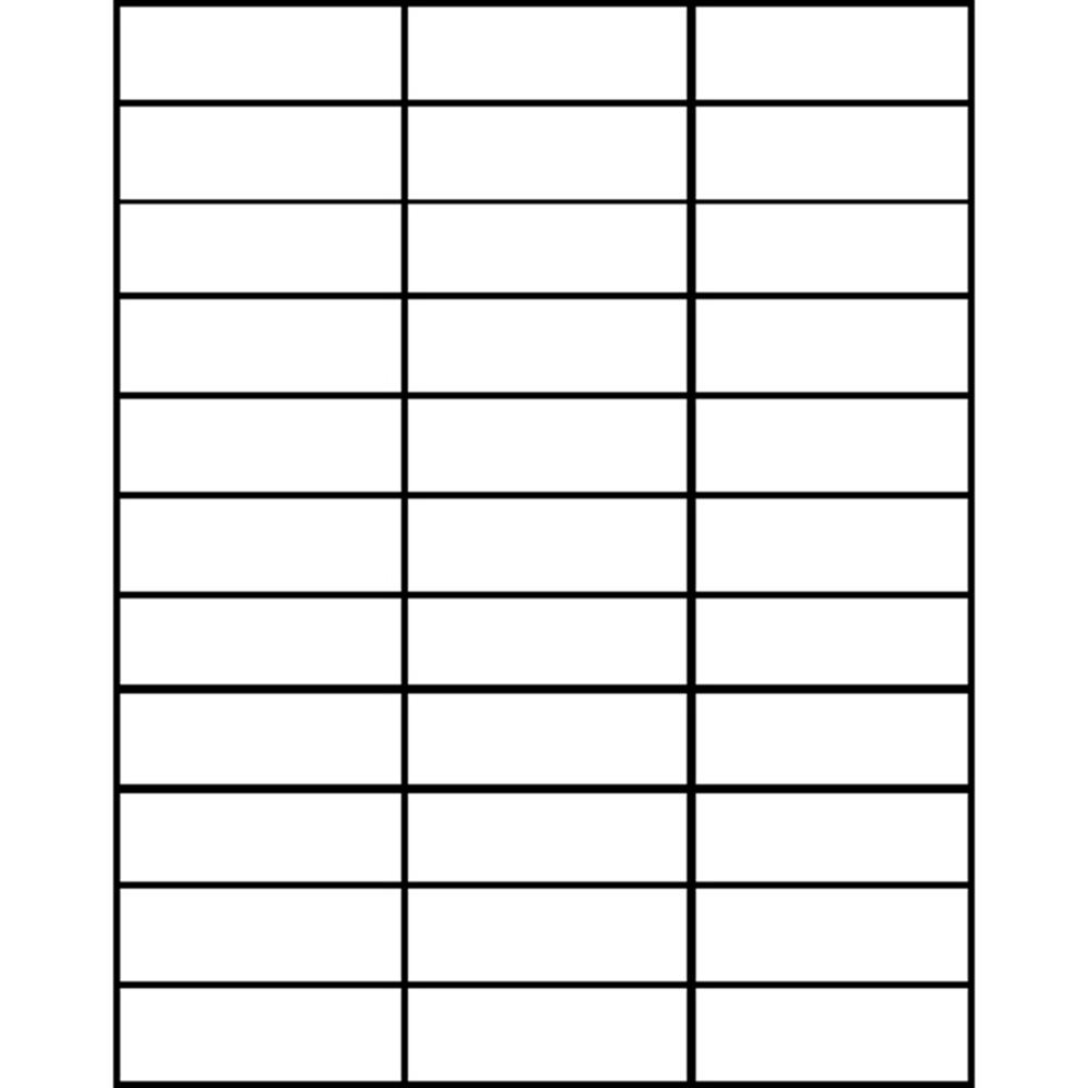 Business Source Bright White Copier Labels - 1" Width x 2 13/16" Length - Rectangle - White - 33 / Sheet - 3300 / Pack. Picture 2