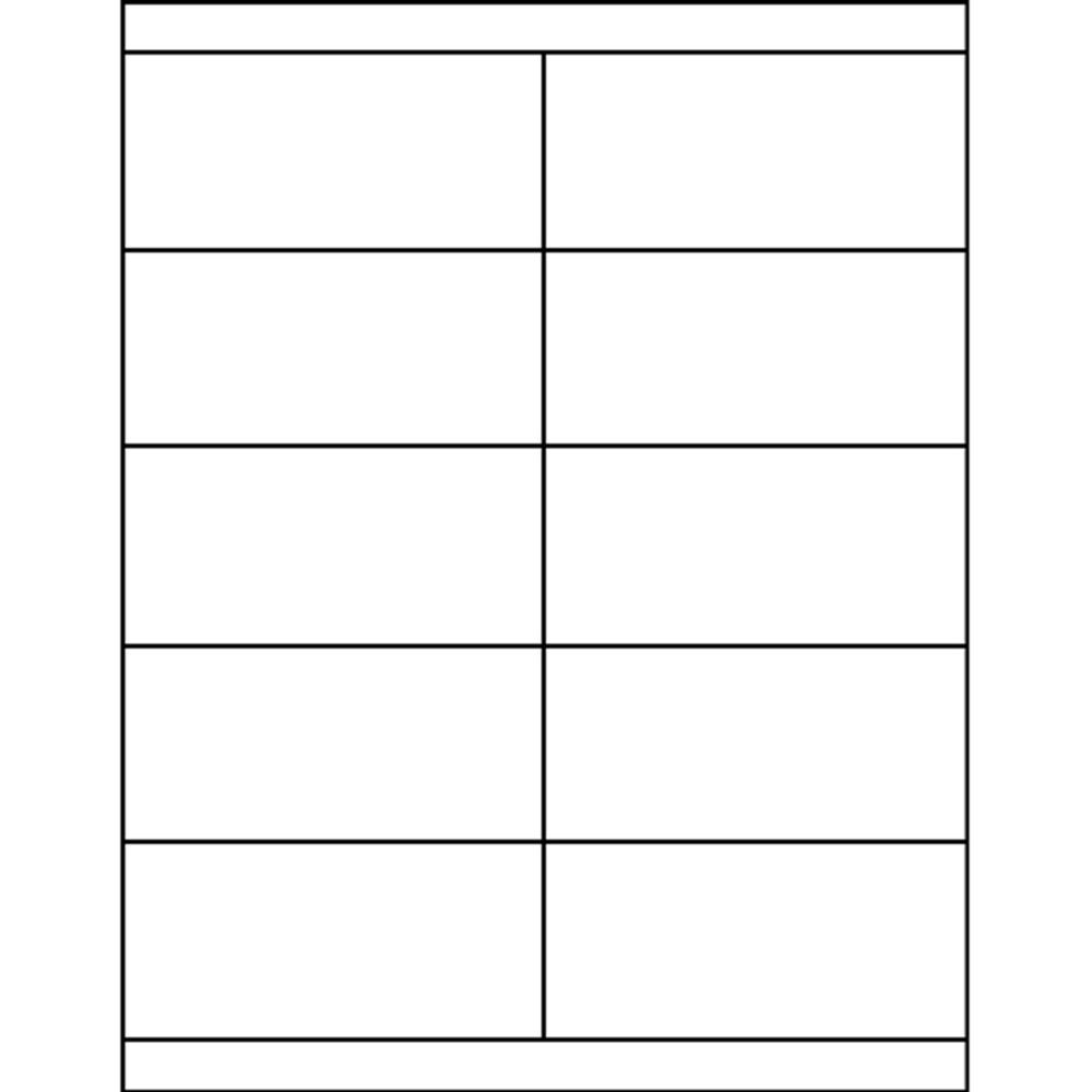 Business Source Clear Shipping Labels - 2" Width x 4 1/4" Length - Permanent Adhesive - Rectangle - Laser - Clear - 10 / Sheet - 500 / Pack. Picture 5