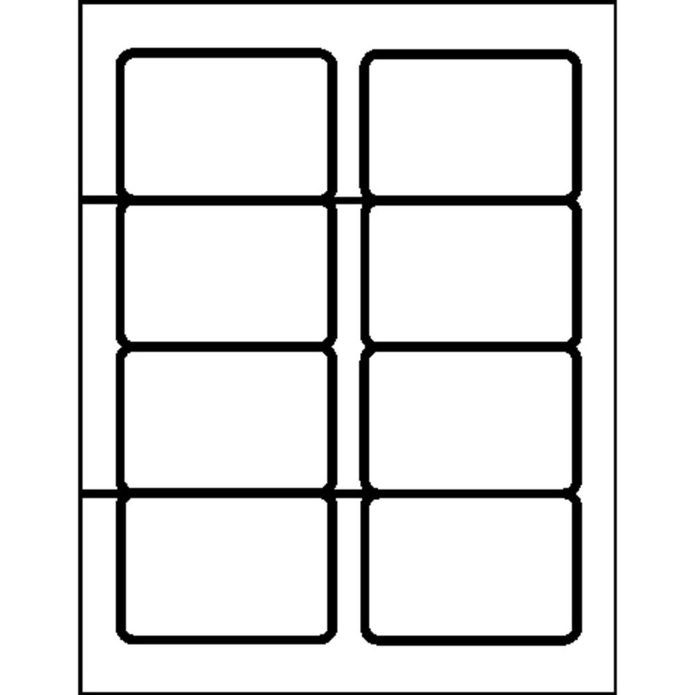 Business Source Laser/Inkjet Name Badge Labels - 2 1/3" Width x 3 3/8" Length - Rectangle - Laser, Inkjet - White - 8 / Sheet - 400 / Pack. Picture 2