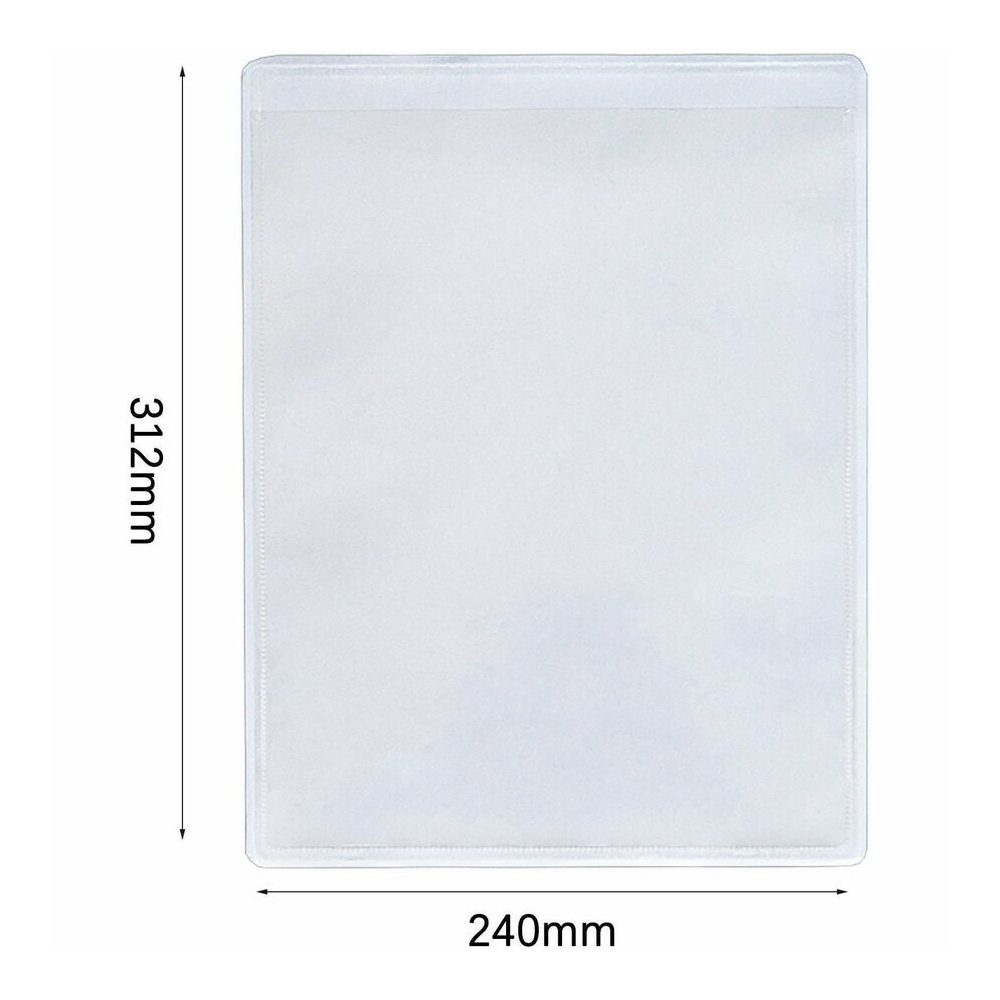 Business Source Self-Adhesive Shop Ticket Holders - 8.5" Height x 11" Width - Vinyl - Clear - 50 / Box. Picture 4