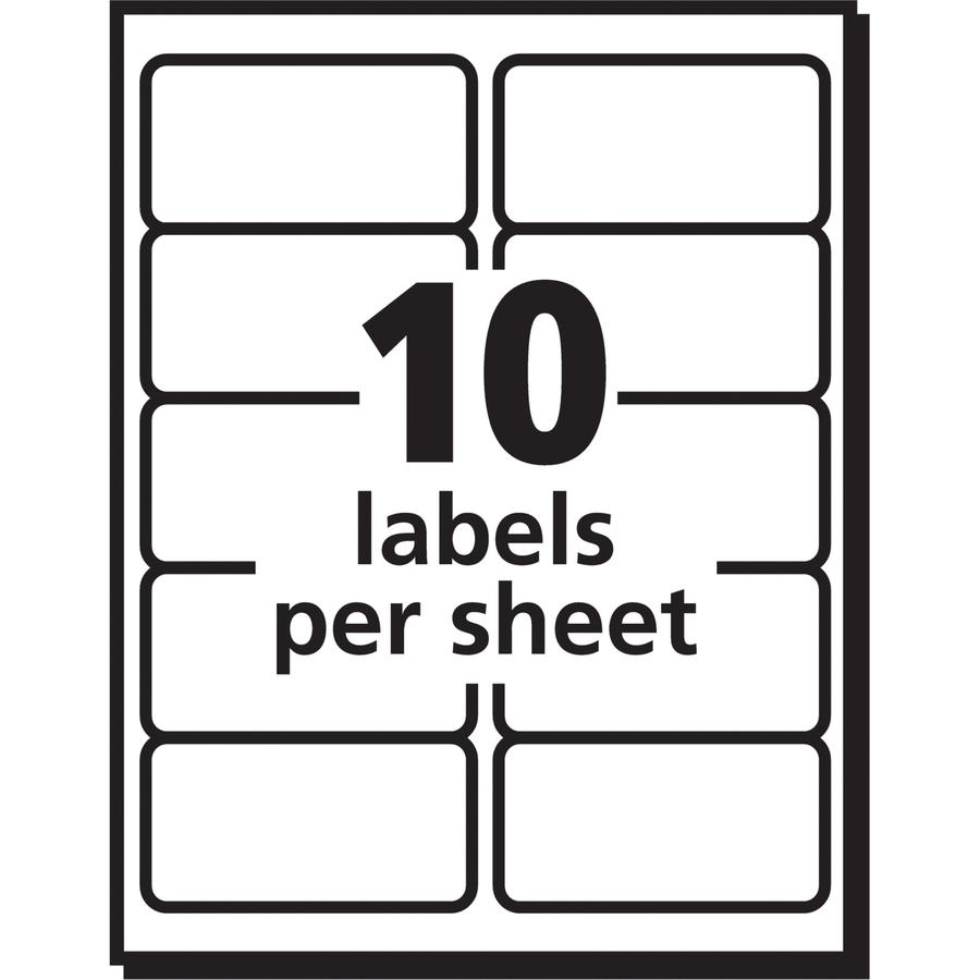 Avery&reg; Shipping Labels, Sure Feed&reg;, 2" x 4" , 500 Labels (8363) - 8 1/2" Width x 11" Length - Permanent Adhesive - Rectangle - Inkjet - White - Paper - 10 / Sheet - 50 Total Sheets - 500 Total. Picture 3