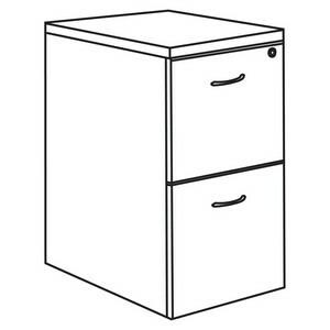 Lorell Essentials Series File/File Mobile File Cabinet - 15.8" x 22" x 28.4" - Finish: Cherry, Laminate - Leveling Glide. Picture 2