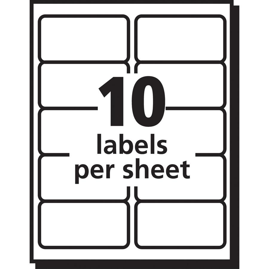 Avery&reg; Clear Shipping Labels, Sure Feed, 2" x 4" , 100 Labels (15663) - 2" Width x 4" Length - Permanent Adhesive - Rectangle - Laser - Clear - Film - 10 / Sheet - 10 Total Sheets - 100 Total Labe. Picture 3