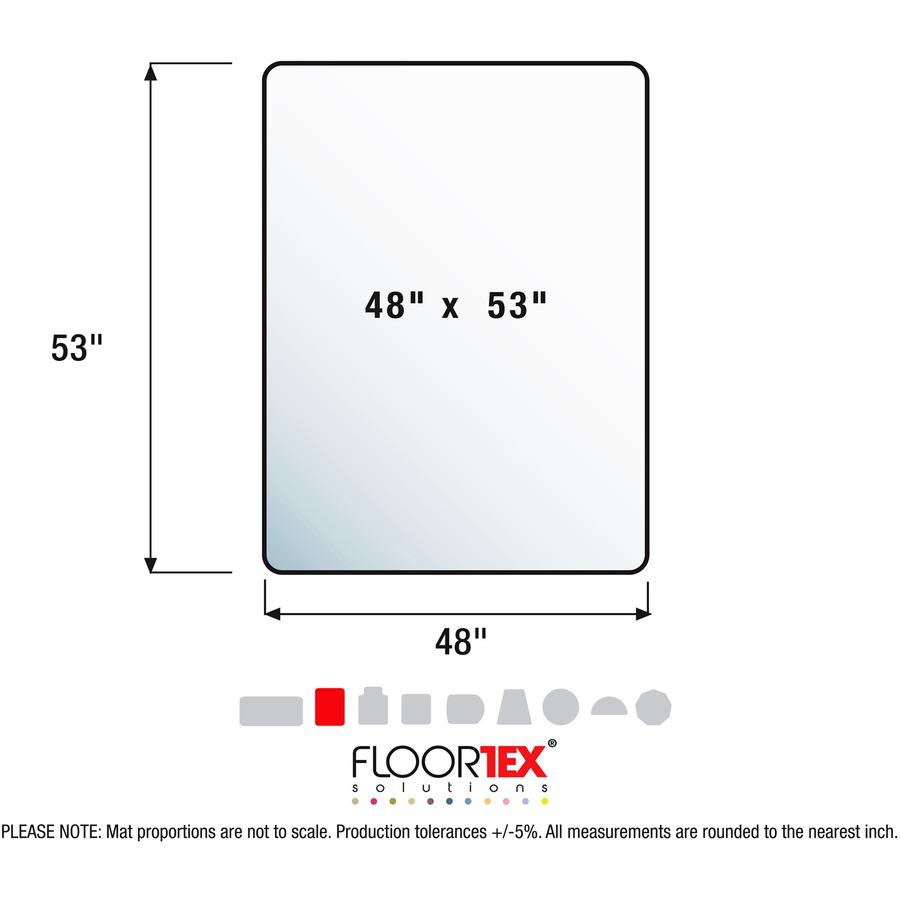 Cleartex&reg; Unomat Anti-Slip Rectangular Chair Mat Hard Floors and Carpet Tiles - 48" x 53" - Clear Rectangular Anti-Slip Polycarbonate Chair Mat for Hard Floors and Carpet Tiles - 53" L x 48" W x 0. Picture 4