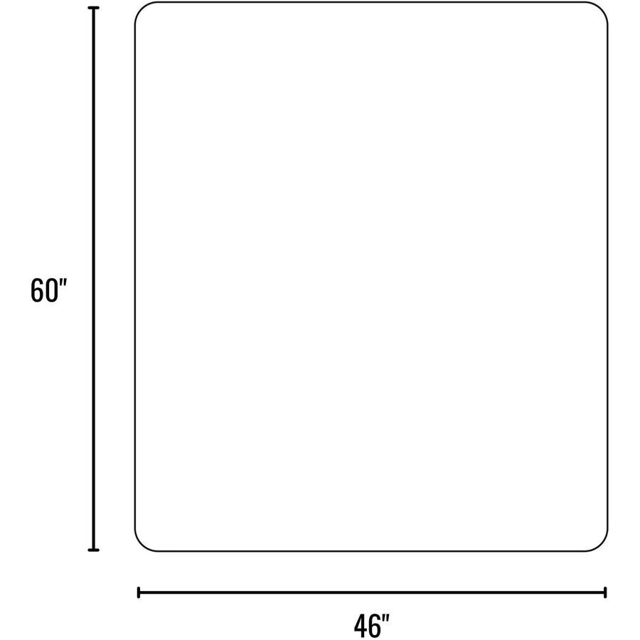 ES ROBBINS Natural Origins Rectangular Chair Mat - Pile Carpet - 60" Length x 46" Width - Rectangle - Vinyl - Clear - 1Each. Picture 4