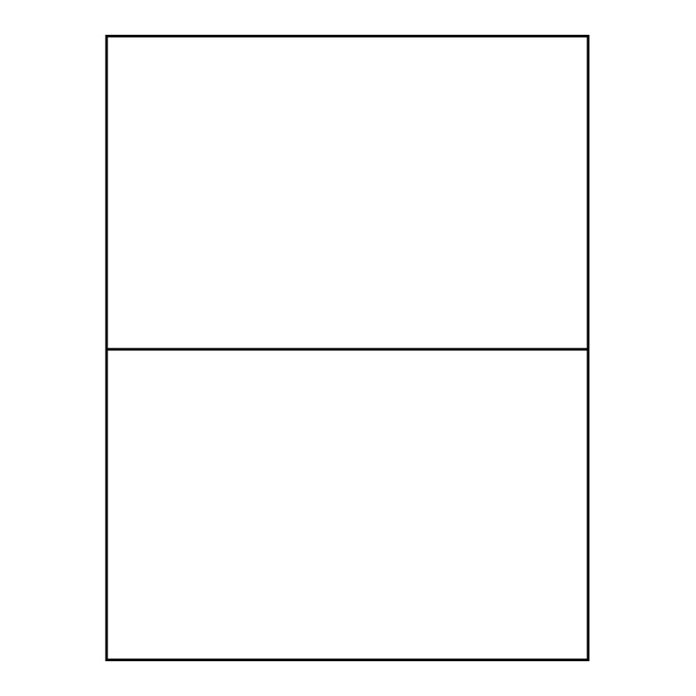 Business Source Shipping Labels - 5 1/2" Width x 8 1/2" Length - Permanent Adhesive - Rectangle - Laser, Inkjet - White - 2 / Sheet - 100 Total Sheets - 1 Box. Picture 3