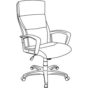 Lorell European Design Executive Mid-back Office Chair - Black Bonded Leather Seat - Black Bonded Leather Back - 5-star Base - Black - 1 Each. Picture 4