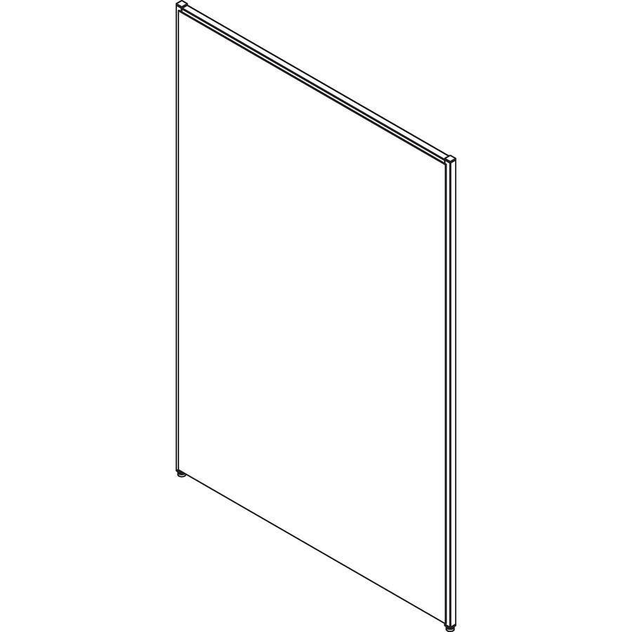 Lorell Panel System Partition Fabric Panel - 48.4" Width x 71" Height - Steel Frame - Gray - 1 Each. Picture 3