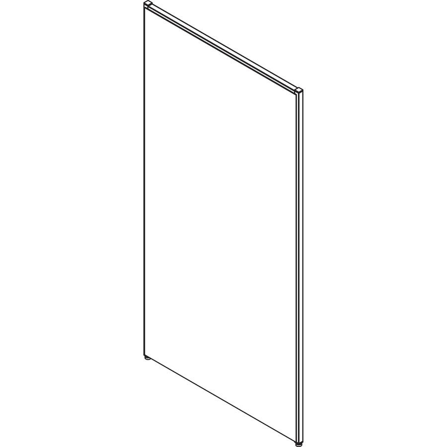 Lorell Panel System Partition Fabric Panel - 36.4" Width x 71" Height - Steel Frame - Gray - 1 Each. Picture 3
