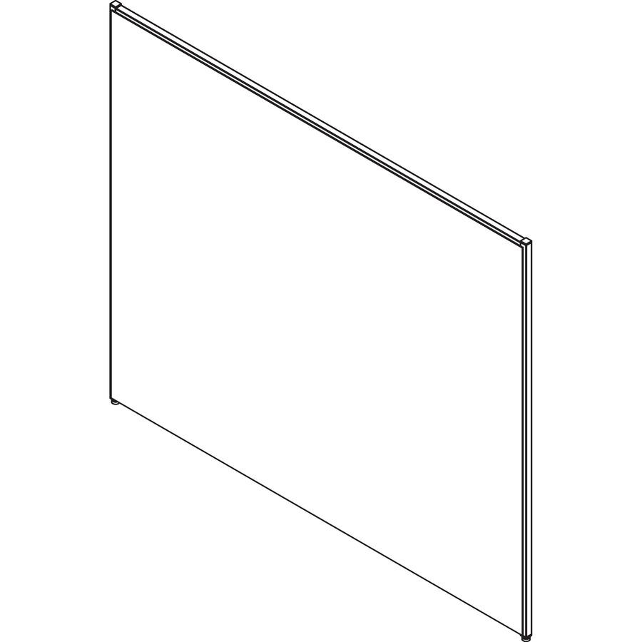 Lorell Panel System Partition Fabric Panel - 72.5" Width x 60" Height - Steel Frame - Gray - 1 Each. Picture 3