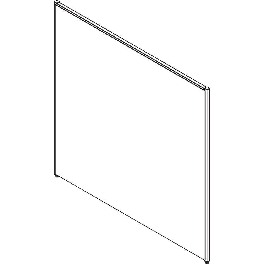 Lorell Panel System Partition Fabric Panel - 60.8" Width x 60" Height - Steel Frame - Gray - 1 Each. Picture 3