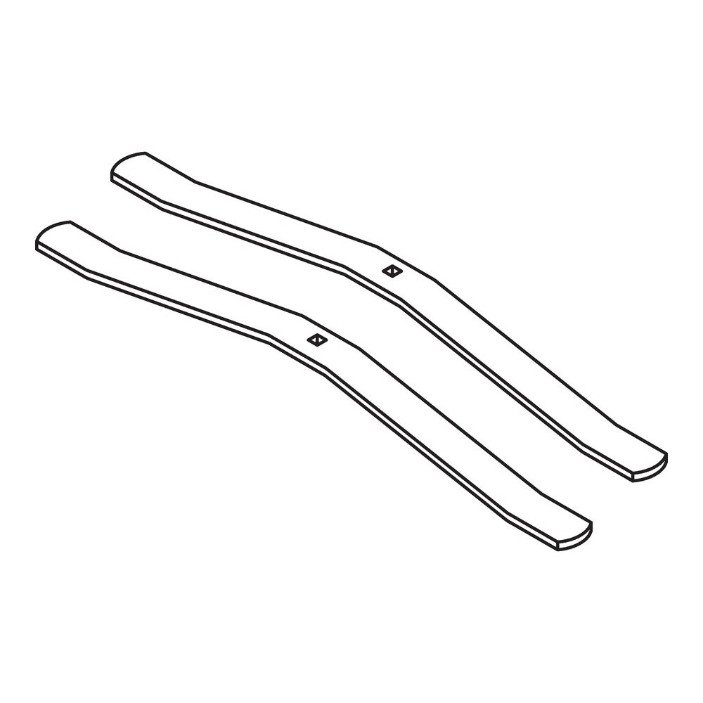 Lorell Panel System Feet - 2" Width x 18.38" Depth x 1.88" Height - Aluminum - Aluminum - 1 Set. Picture 4