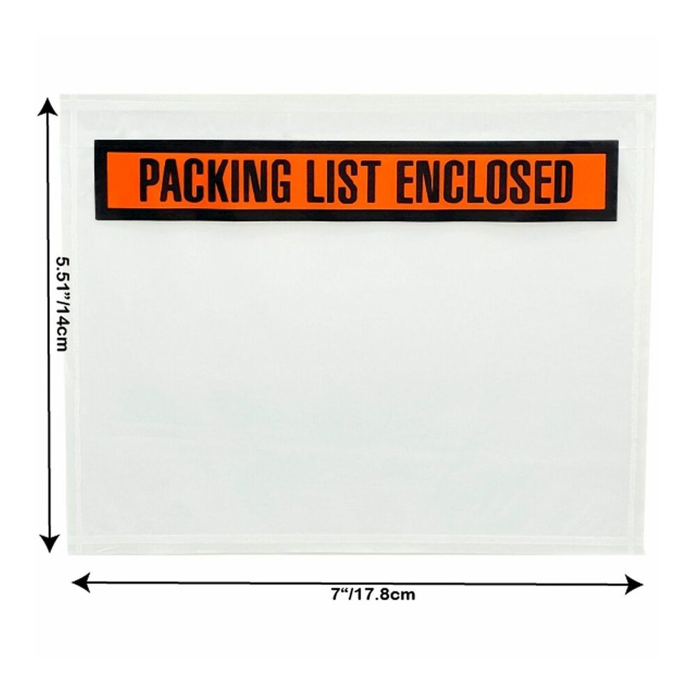 Sparco Pre-labeled Packing Slip Envelope - Packing List - 7" Width x 5 1/2" Length - 70 g/m² - Self-adhesive Seal - White - Paper, Low Density Polyethylene (LDPE) - 1000 / Box. Picture 10