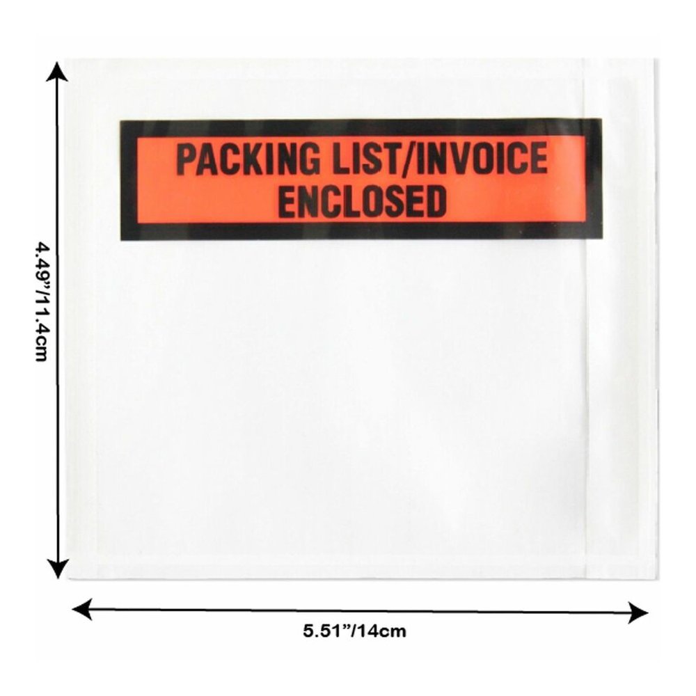 Sparco Pre-Labeled Waterproof Packing Envelopes - Packing List - 4 1/2" Width x 5 1/2" Length - Self-adhesive Seal - White - Low Density Polyethylene (LDPE) - 1000 / Box. Picture 6