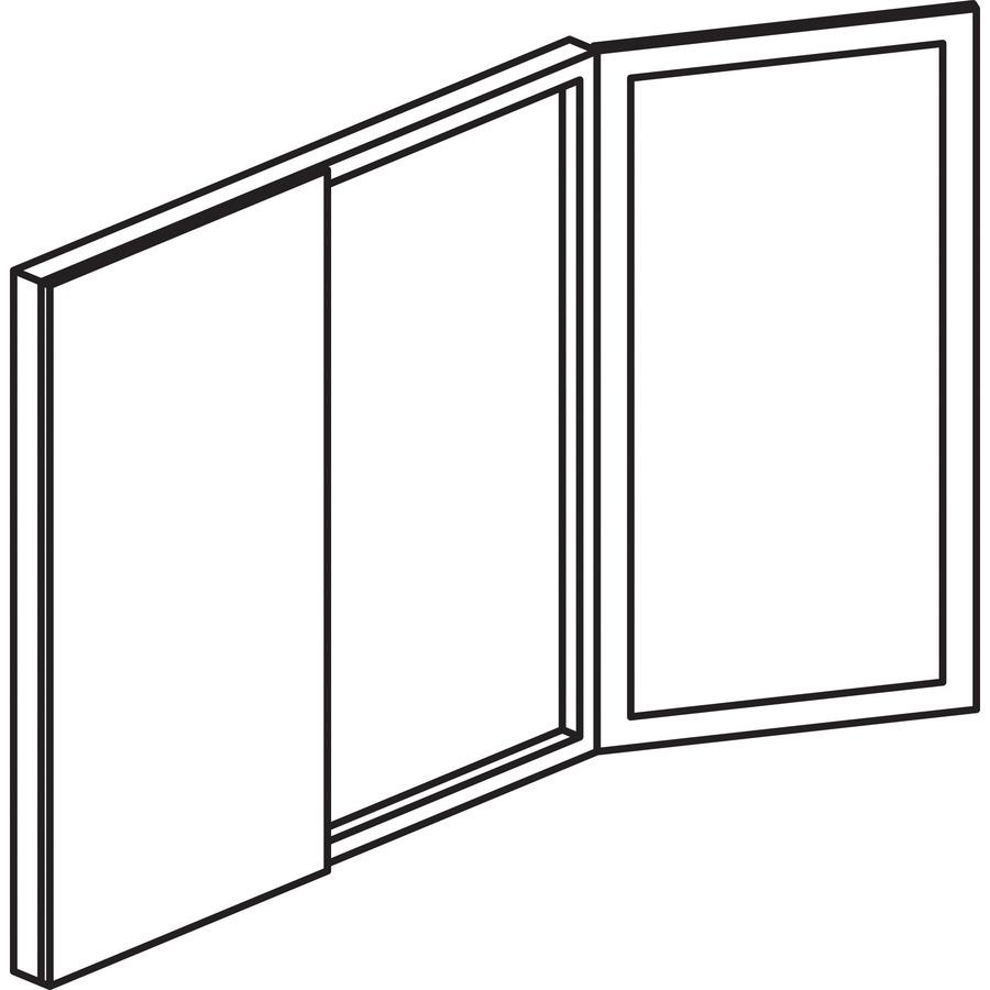 Mayline Gray Laminate Presentation Bulletin Board - White Surface - Stain Resistant, Water Resistant, Ghost Resistant, Accessory Tray - 1 Each. Picture 2