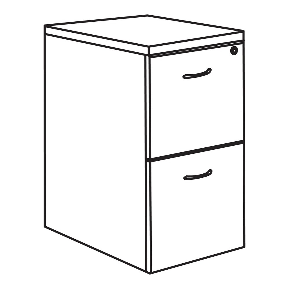 Lorell Essentials Series File/File Mobile File Cabinet - 28.4" Height x 15.7" Width x 22" Depth Pedestal, 1.5" Diameter Caster - Total Drawer(s): 2 - Finish: Laminate, Walnut - Mobility, Built-in Hang. Picture 7