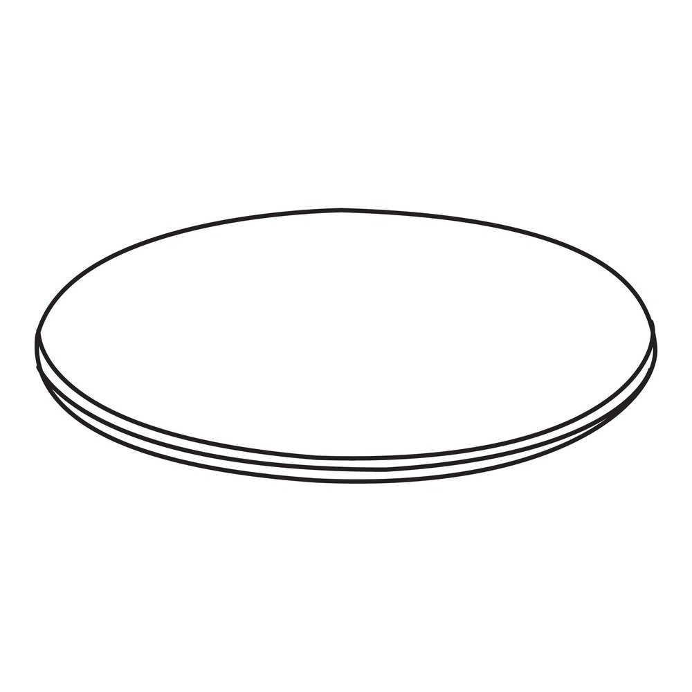 Lorell Essentials Conference Tabletop - Round - 1" Thickness x 42" Diameter Table Top, 1" Height x 41.4" Width x 41.4" Depth - Band Edge - Finish: Walnut Laminate - For Meeting, Office - 1 Each. Picture 6