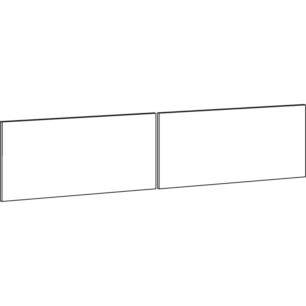 Lorell Fortress Modular Series Stack-On Hutch Door Kit - 72" Width - Lockable, Reinforced - Steel - Black - 1 Each. Picture 4