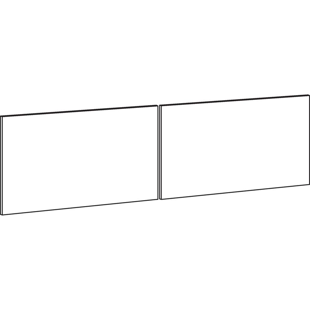 Lorell Fortress Modular Series Stack-On Hutch Door Kit - 60" Width - Lockable, Reinforced - Steel - Charcoal - 1 Each. Picture 3