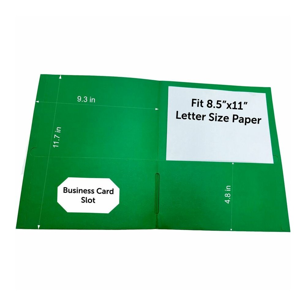 Sparco Letter Pocket Folder - 8 1/2" x 11" - 2 Internal Pocket - Green - 1 Box. Picture 6