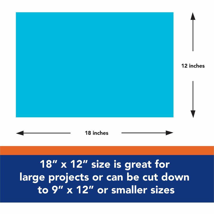 Tru-Ray Construction Paper - Art Project - 18" Width x 12" Length - Atomic Blue - Sulphite - 1 Pack. Picture 3