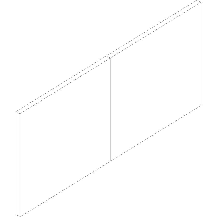 Lorell Essentials/Revelance Series Wall-Mount Hutch Door Kit - 708.66 mil Thickness - Wood, Polyvinyl Chloride (PVC) - Walnut - 1 Each. Picture 3