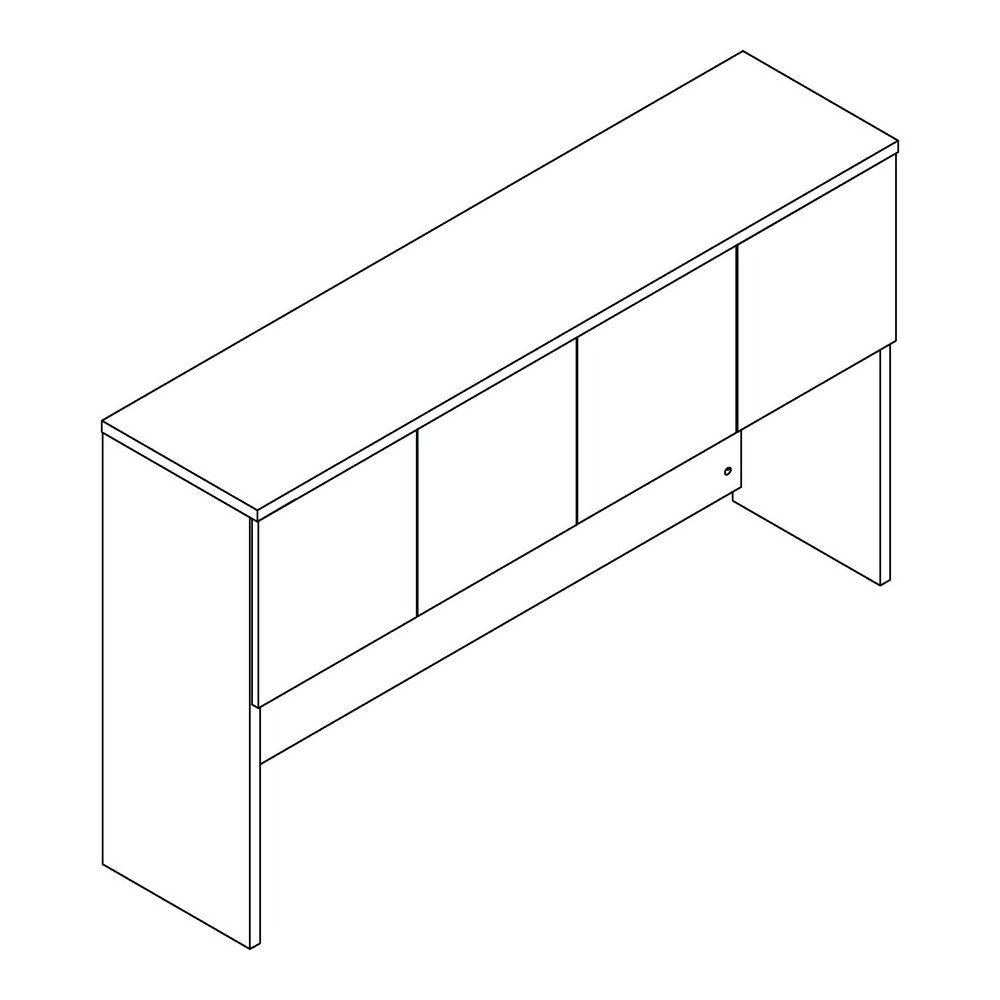 Lorell Prominence 2.0 Hutch - 39" Height x 66" Width x 16" Depth - 4 Door(s) - Material: Particleboard - Finish: Laminate - Mar Resistant, Burn Resistant, Impact Resistant, Durable - For Office - 1 Ea. Picture 5