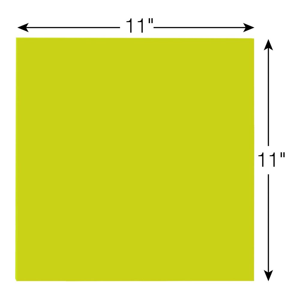Post-it&reg; Super Sticky Big Notes - 30 x Green - 11" Flag/Note Width x 11" Flag/Note Length - Square - 30 Sheets per Pad - Green - Sticky, Removable - No - 1 Each. Picture 4