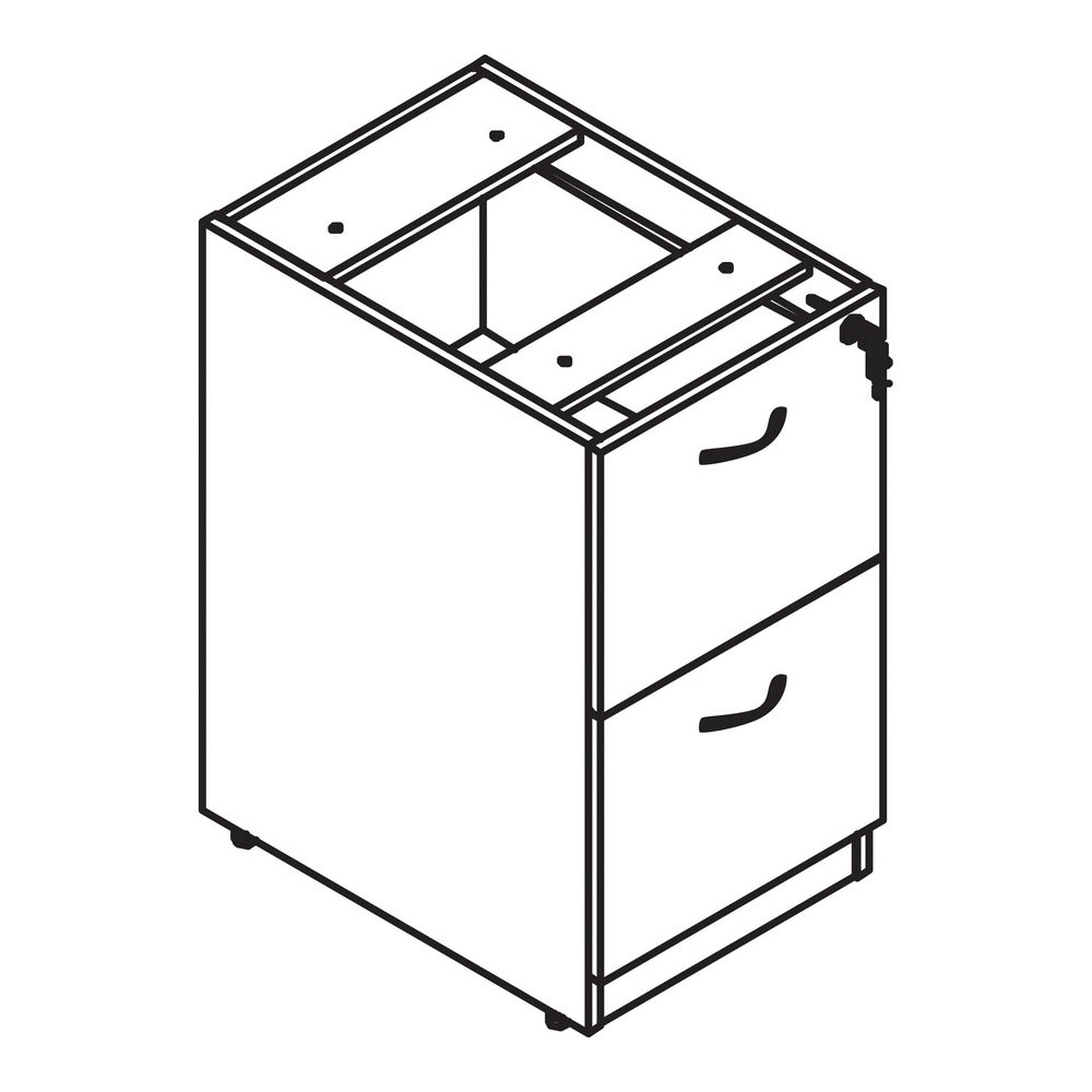 Lorell Essentials Series File/File Fixed File Cabinet - 28.3" Height x 16" Width x 22" Depth - Total Drawer(s): 2 - Finish: Laminate, Weathered Charcoal - File Drawer, Adjustable Floor Guide, Heavy Du. Picture 7