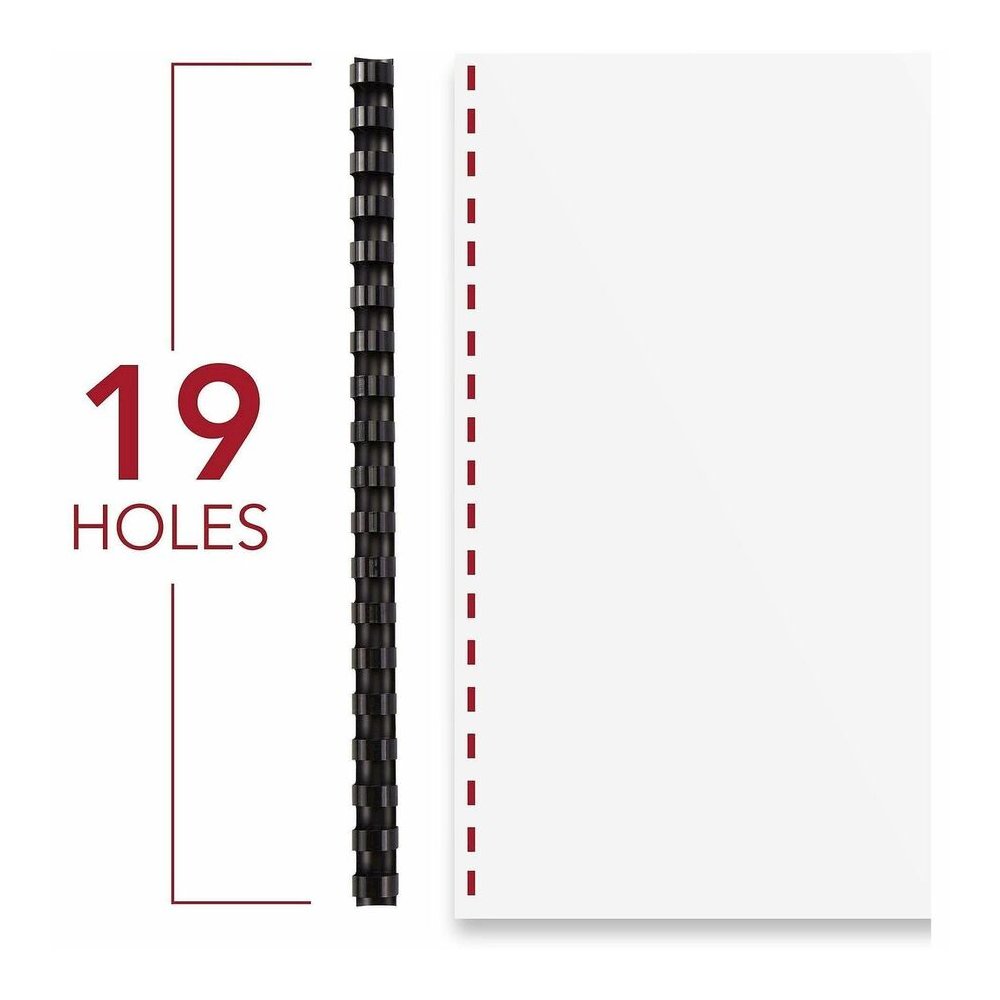 Mead CombBind Binding Spines - 0.43" Maximum Capacity - 70 x Sheet Capacity - For Letter 8 1/2" x 11" Sheet - Plastic - 125 / Box. Picture 2