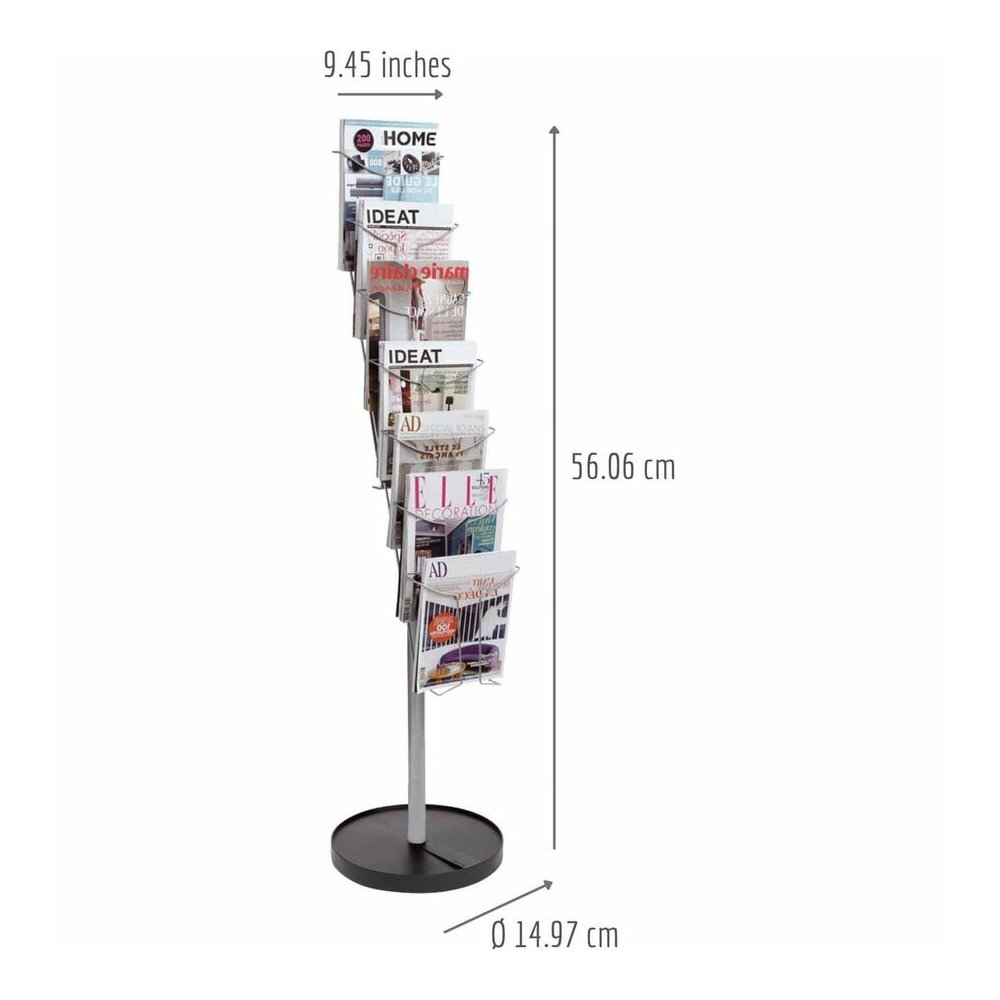 Alba Display Rack - 400 x Sheet, 7 x Document - 7 Compartment(s) - 59.06" Height - Floor - Metal - 1 Each. Picture 4