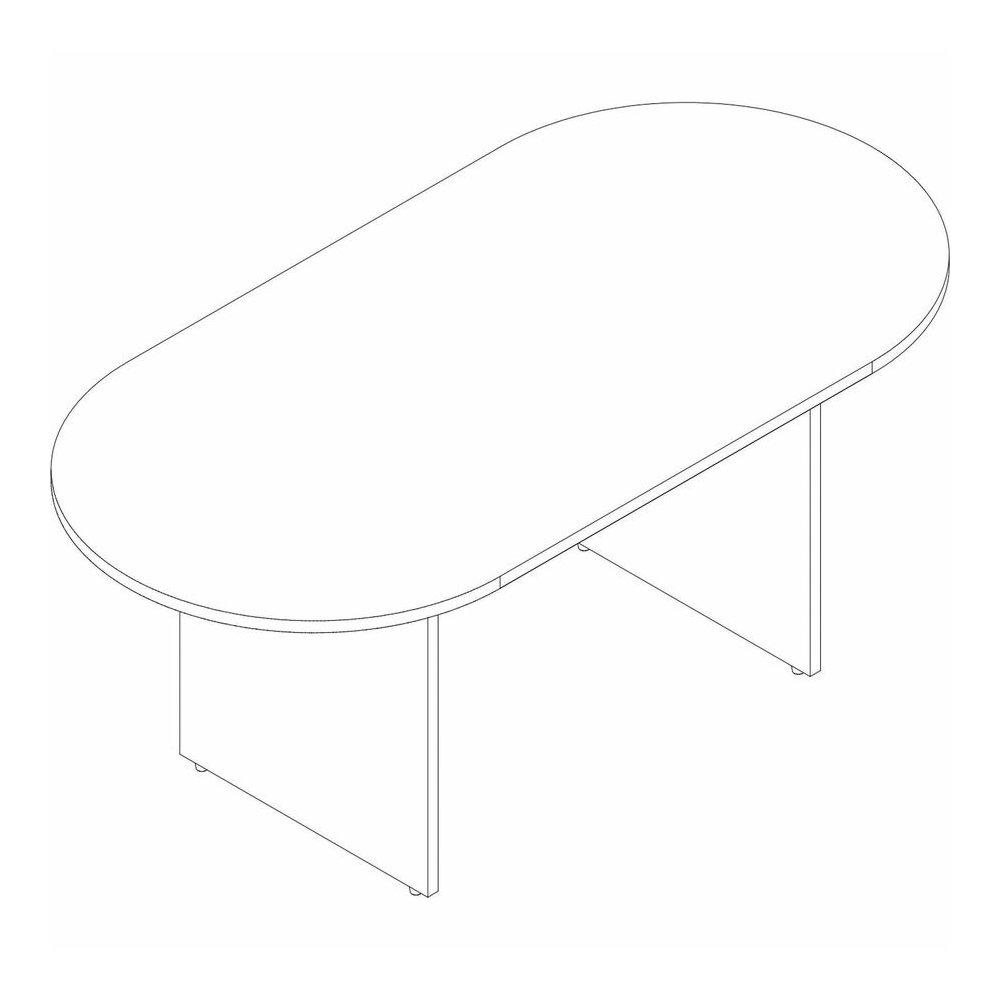 Lorell Essentials Oval Conference Table - Oval - 29.5" Height x 72" Width x 36" Depth x 1.3" Thickness - 1 Each. Picture 4