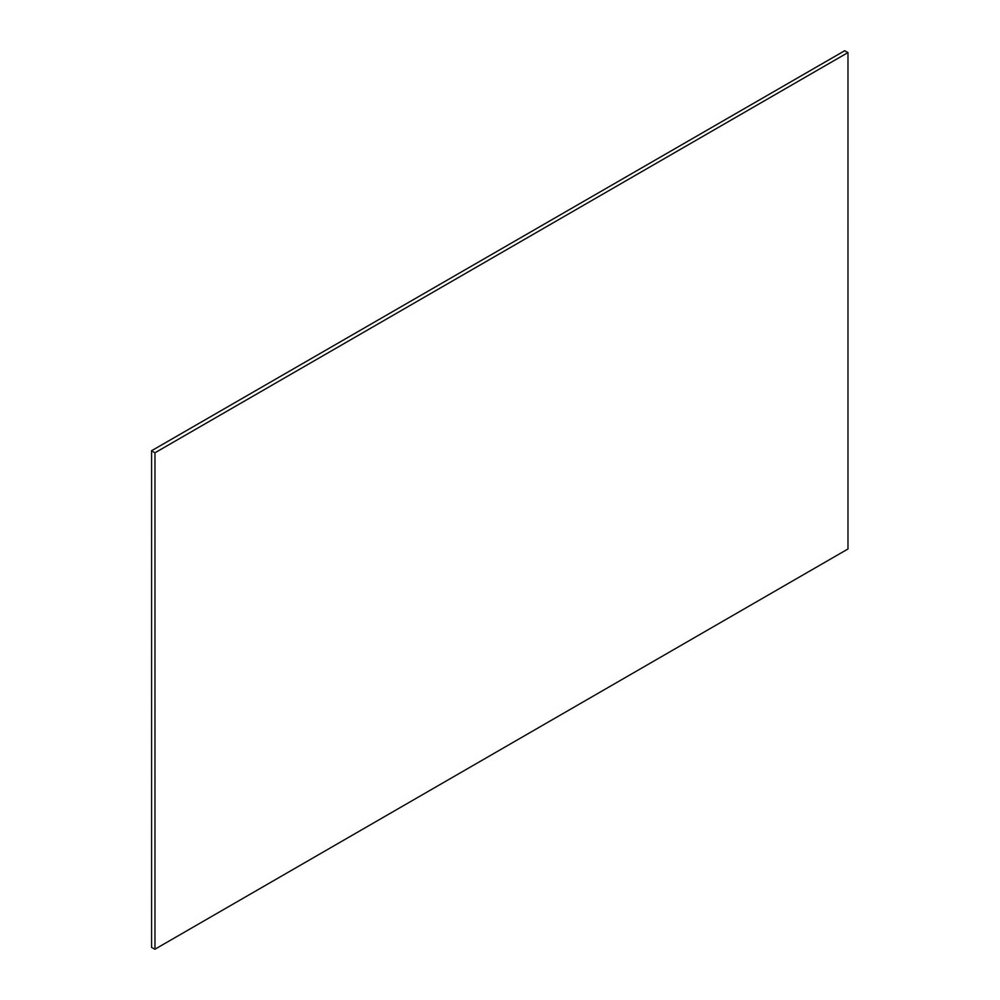 Lorell Adaptable Panel Divider - 24" Width x 2" Height x 37" Depth - Aluminum, Acrylic - Frosted - 1 Each. Picture 6