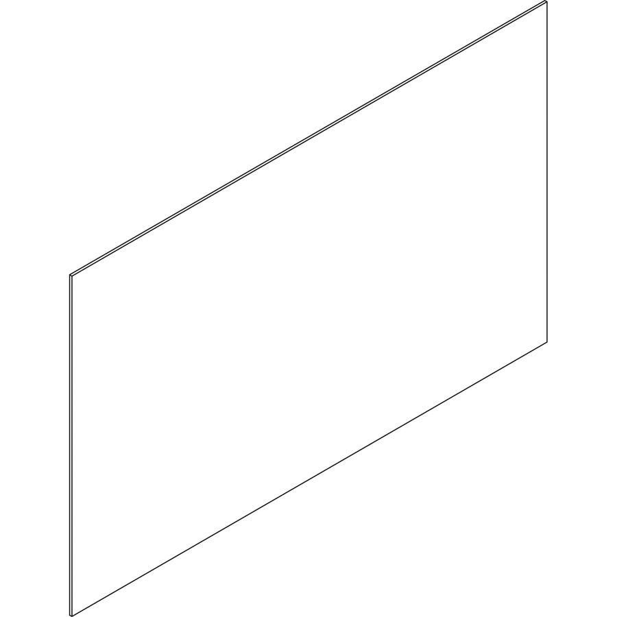 Lorell Adaptable Panel Divider - 24" Width x 2" Height x 37" Depth - Aluminum, Acrylic - White - 1 Each. Picture 8