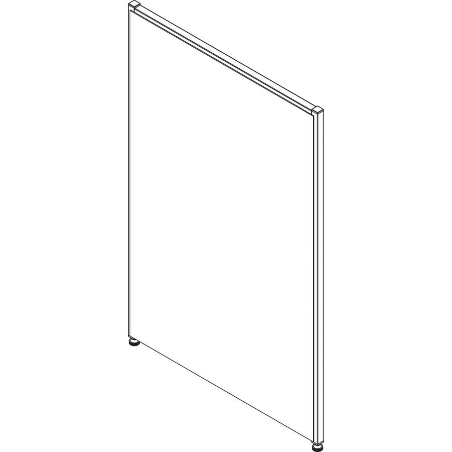 Lorell Panel System Partition Fabric Panel - 30" Width x 48" Height - Fabric, Steel - Gray - 1 Each. Picture 2