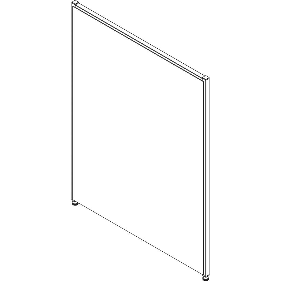 Lorell Panel System Partition Fabric Panel - 36" Width x 48" Height - Fabric, Steel - Gray - 1 Each. Picture 2