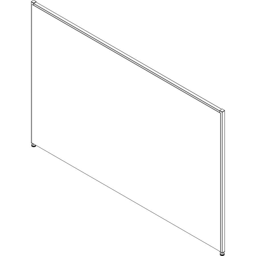 Lorell Panel System Partition Fabric Panel - 72" Width x 48" Height - Fabric, Steel - Gray - 1 Each. Picture 2
