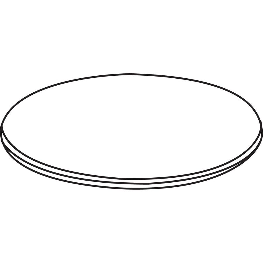 Lorell Essentials Conference Tabletop - Weathered Charcoal Laminate Round Top - Contemporary Style - 1" Table Top Thickness x 48" Table Top Diameter - Conferencing, Meeting, Office - Assembly Required. Picture 4