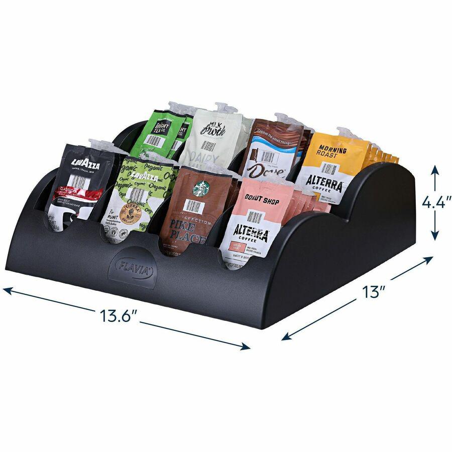Flavia Freshpacks Small Merchandiser - 80 x Drink - Drawer Size : 10" - 4.40" Height x 13.60" Width x 13" Depth - Sturdy, Compact, Recyclable - Black - Plastic - 1 Each. Picture 8