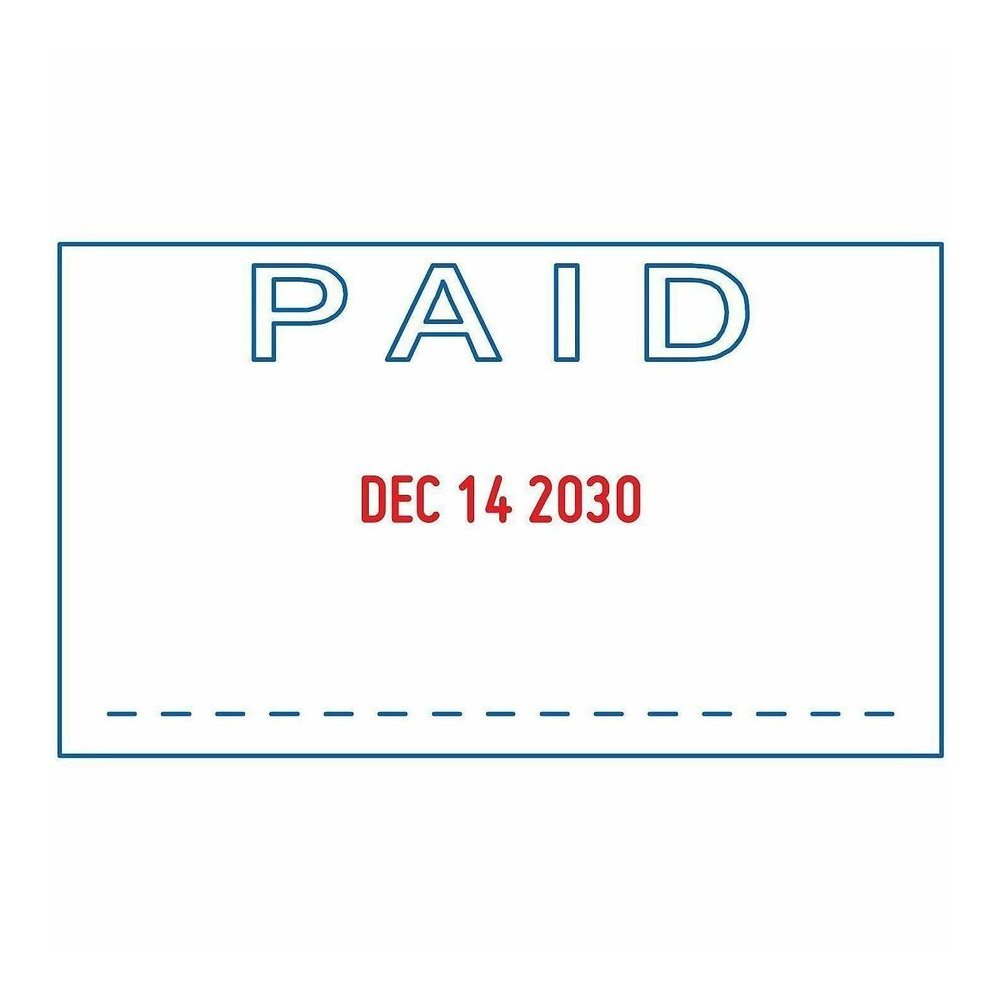 Trodat Received Date Stamp - Date Stamp - RECEIVED - 1" Impression Width x 1.63" Impression Length - 10000 Impression(s) - Blue, Red - Plastic - Recycled - 1 Each. Picture 9