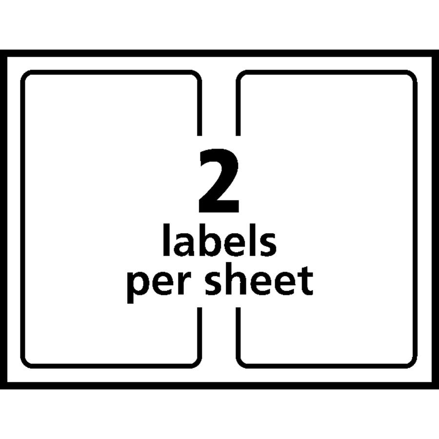 Avery&reg; Internet Shipping Labels, 5.5" x 8.5" , 200 Total (05126) - 5 1/2" Width x 8 1/2" Length - Permanent Adhesive - Rectangle - Laser - Matte - White - Paper - 2 / Sheet - 100 Total Sheets - 20. Picture 2
