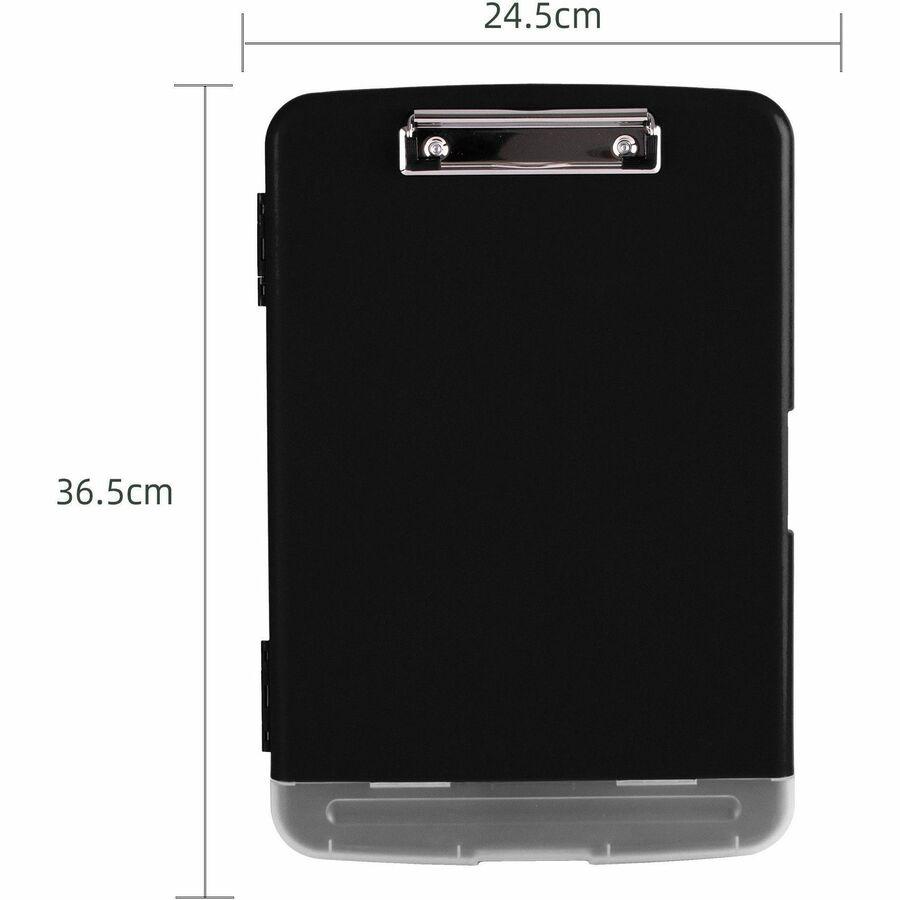 Business Source Storage Clipboard - Storage for 160 Sheet - Plastic - Black - 1 Each. Picture 12