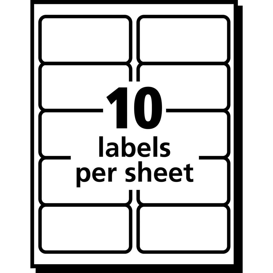 Avery&reg; Shipping Labels, Sure Feed, 2" x 4" , 100 Clear Labels (18663) - 2" Width x 4" Length - Permanent Adhesive - Rectangle - Inkjet - Clear - Film - 10 / Sheet - 25 Total Sheets - 250 Total Lab. Picture 5