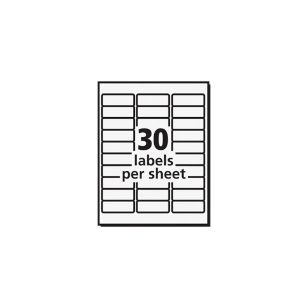 Avery&reg; Address Label - x 1" Width x 2 5/8" Length - Permanent Adhesive - Rectangle - Laser, Inkjet - Matte - Neon Green - Paper - 30 / Sheet - 25 Total Sheets - 750 Total Label(s) - For Label Prin. Picture 2