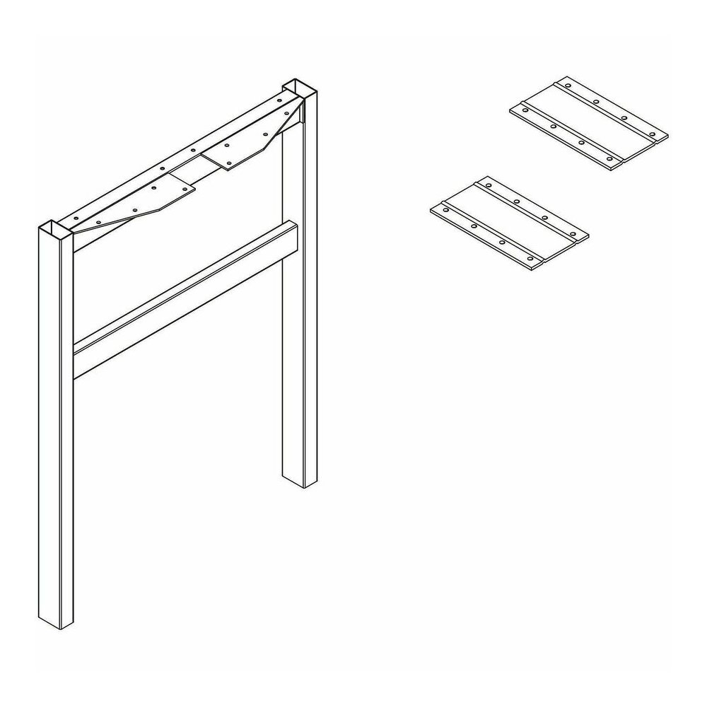 Lorell Adjustable Table Leg Bases & Returns - Assembly Required - Silver - 1 / Each. Picture 9