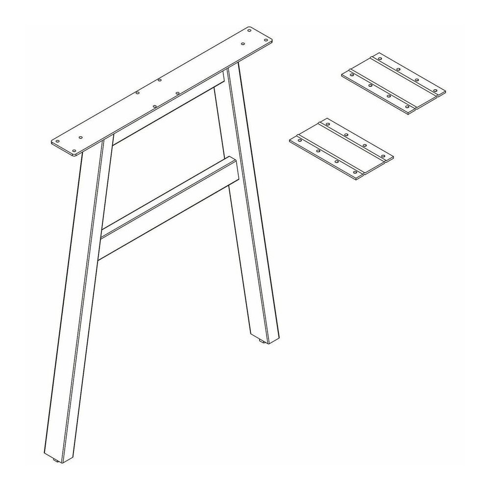 Lorell Adjustable Table Leg Bases & Returns - Assembly Required - Silver - 1 / Each. Picture 9