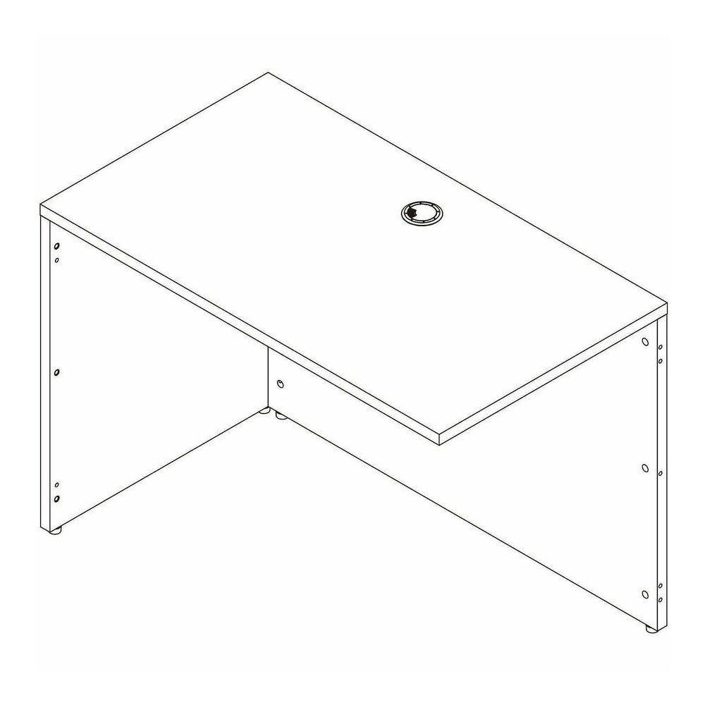 Lorell Essentials Rectangular Return Shell - Rectangle - 1" Thickness Table Top, 29.5" Height x 42" Width x 24" Depth Return Shell - Material: Laminate, Metal - Finish: Modern Elm - Laminate, Modern E. Picture 8